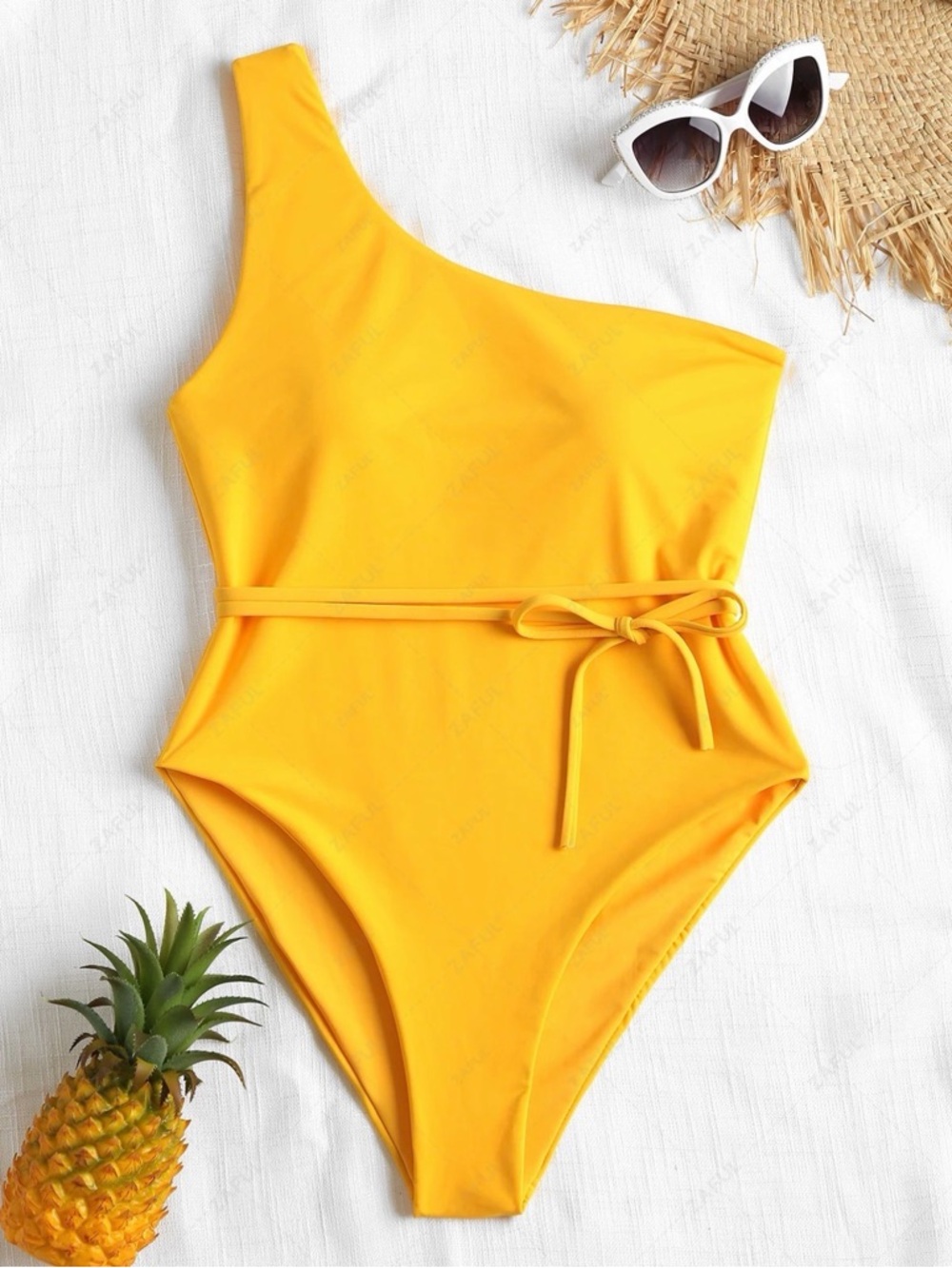 One should yellow one piece swimsuit